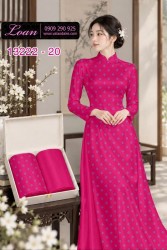 Vải áo dài họa tiết hình thoi in 3D