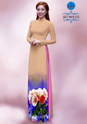 Vải áo dài hoa 3D-DT 1323