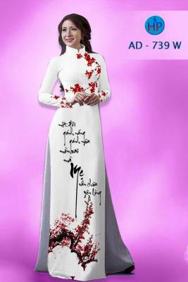 Vải áo dài chữ Thư Pháp-DT 1324