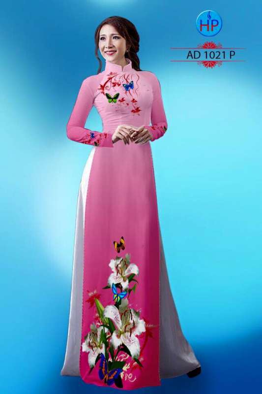 Vải áo dài hoa Ly