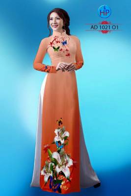 Vải áo dài hoa Ly-DT 1344