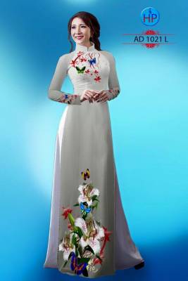 Vải áo dài hoa Ly-DT 1344