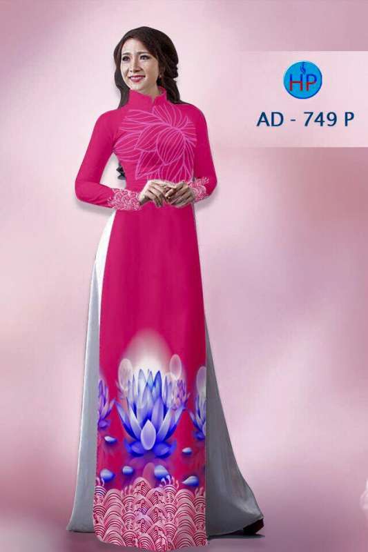 Vải áo dài Hoa Sen 3D