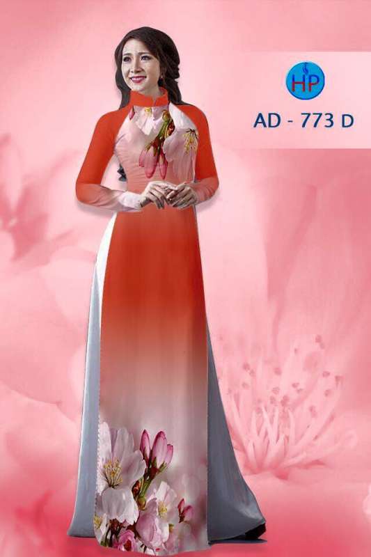 Vải áo dài hoa 3D