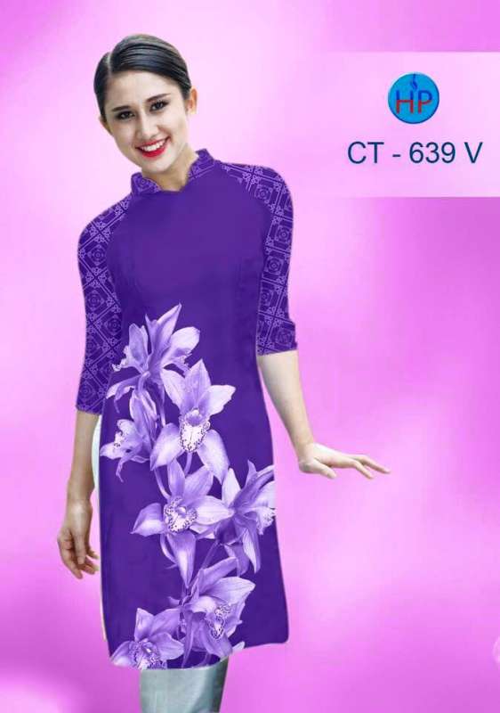 Vải áo dài Cách Tân hoa Ly Vải áo dài Cách Tân hoa Ly