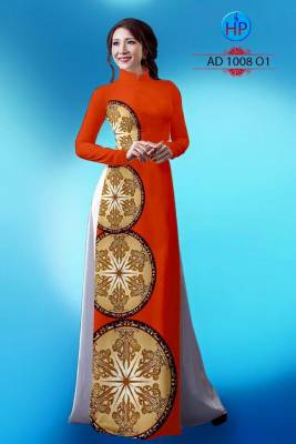 Vải áo dài họa tiết tròn-DT 1360