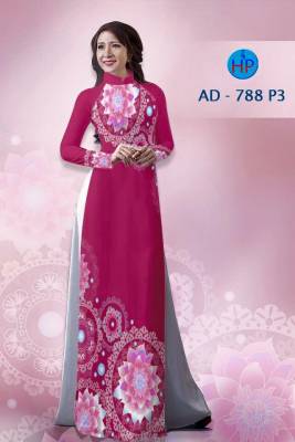Vải áo dài hoa văn tròn-DT 1381