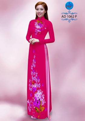 Vải áo dài hoa chạy dọc-DT 1389