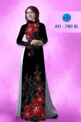 Vải áo dài hoa văn trên dưới-DT 1391