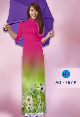 Vải áo dài cánh đồng hoa-DT 1393