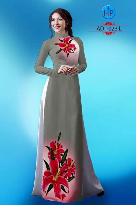 Vải áo dài hoa Ly