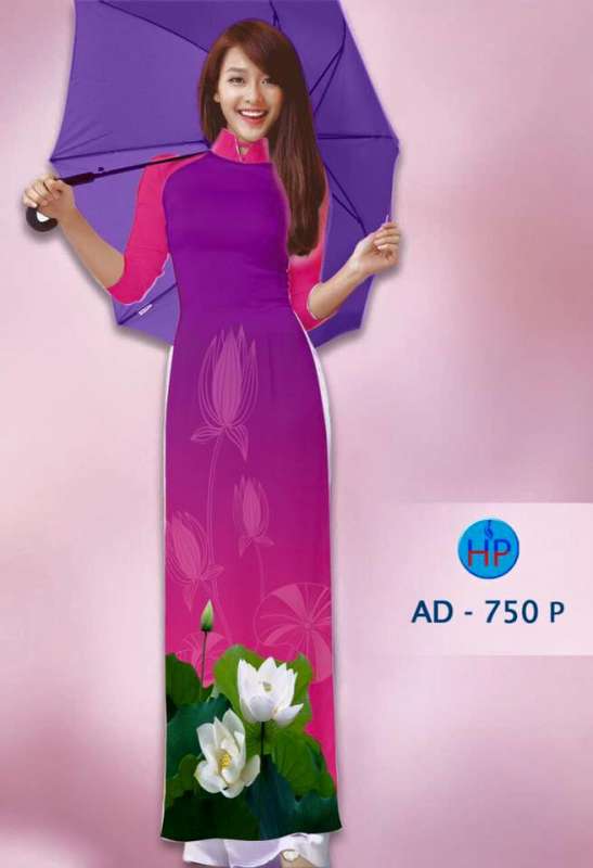 Vải áo dài hoa Sen trắng