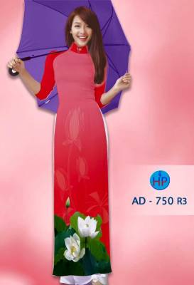 Vải áo dài hoa Sen trắng-DT 1397