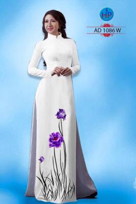 Vải áo dài cành hoa nhỏ-DT 1409