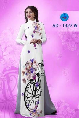 Vải áo dài hình xe đạp-DT 1411