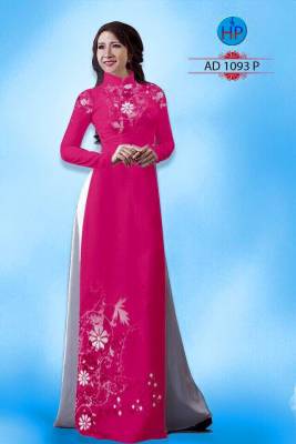 Vải áo dài cành hoa mảnh mai-DT 1415