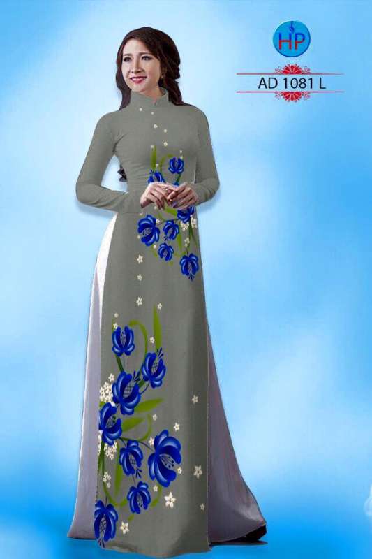 Vải áo dài hoa 3D