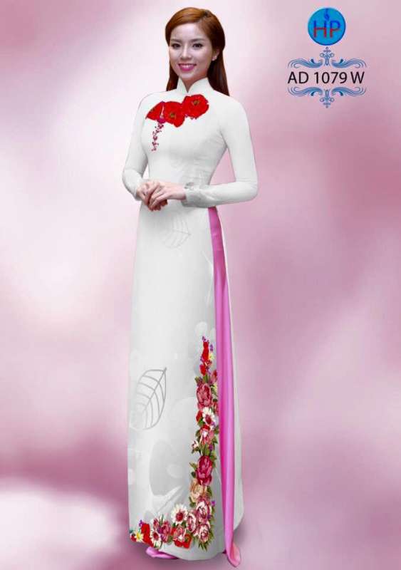 Vải áo dài hoa nhỏ