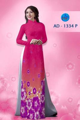 Vải áo dài hoa tà dưới-DT 1472
