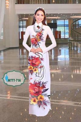 Vải áo dài hoa 3D-DT 1512