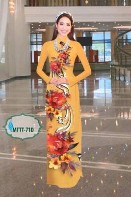 Vải áo dài hoa 3D-DT 1512