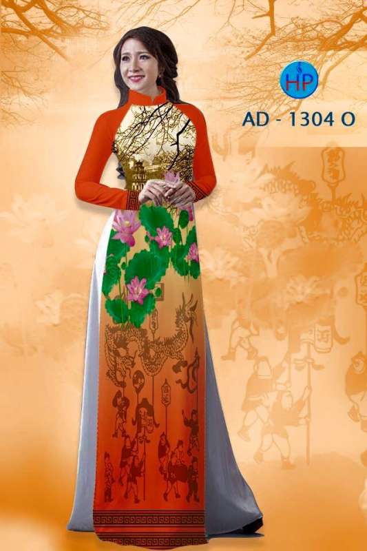 Vải áo dài hoa Sen