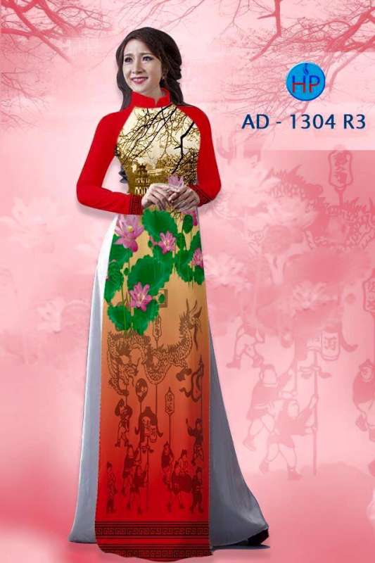 Vải áo dài hoa Sen