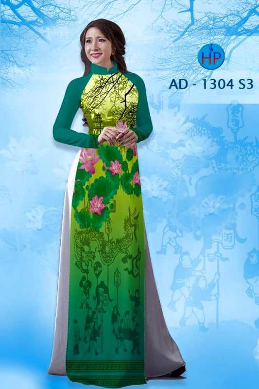 Vải áo dài hoa Sen