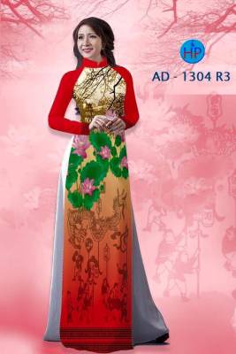 Vải áo dài hoa Sen-DT 1531