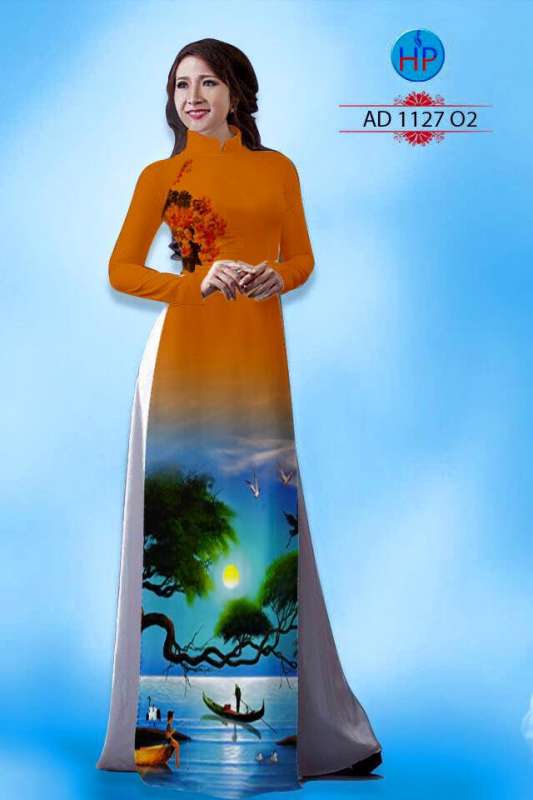 Vải áo dài phong cảnh