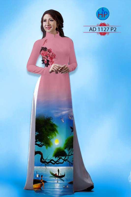 Vải áo dài phong cảnh
