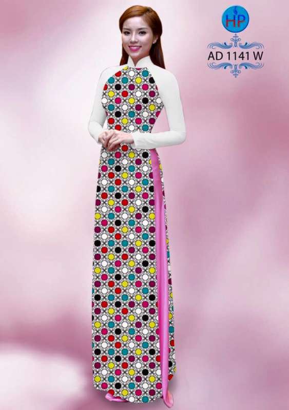 Vải áo dài chấm bi