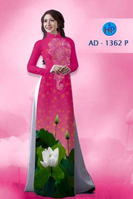 Vải áo dài hoa Sen-DT 1569