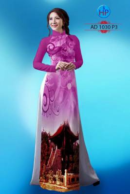 Vải áo dài phong cảnh 3D-DT 1570