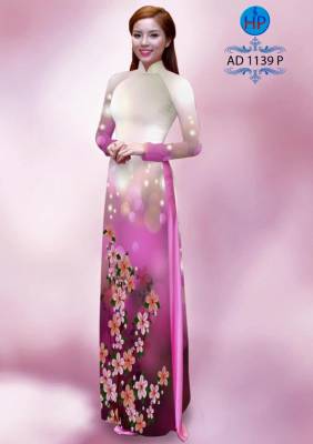Vải áo dài hoa nhỏ-DT 1586