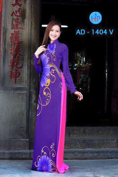 Vải áo dài hoa 3D