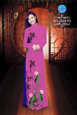 Vải áo dài hoa Sen-DT 1645