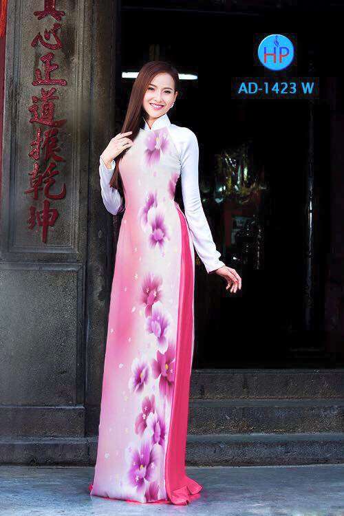 Vải áo dài hoa mờ