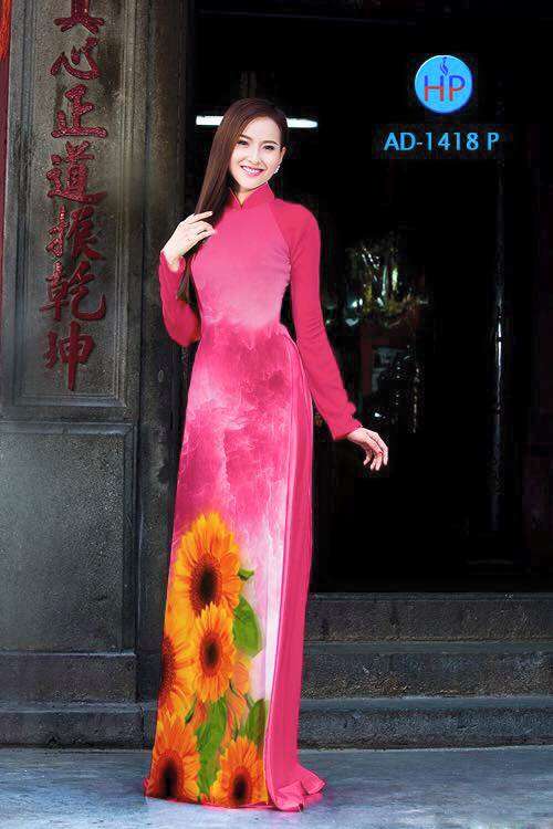 Vải áo dài hoa Cúc