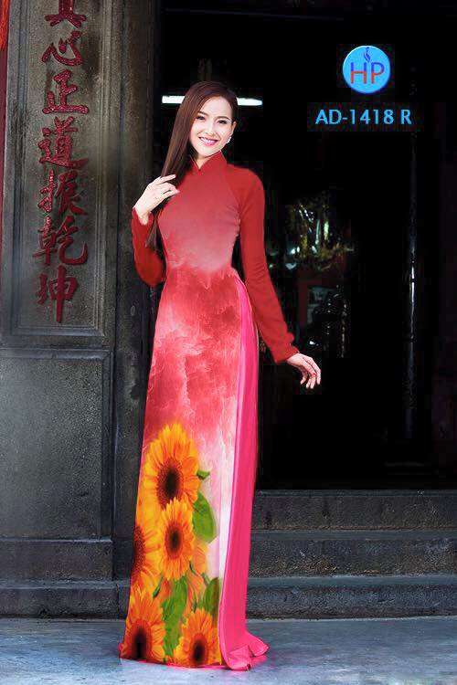 Vải áo dài hoa Cúc