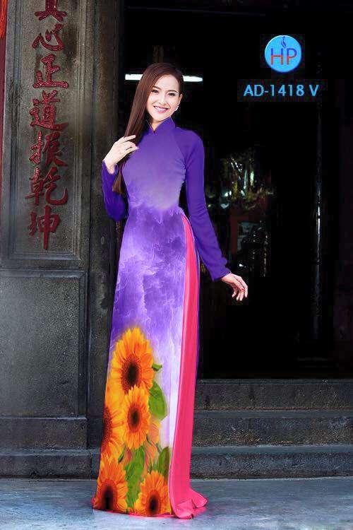 Vải áo dài hoa Cúc