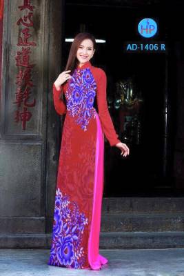 Vải áo dài hoa 3D-DT 1654