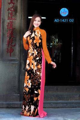 Vải áo dài hoa 3D-DT 1655