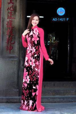 Vải áo dài hoa 3D-DT 1655