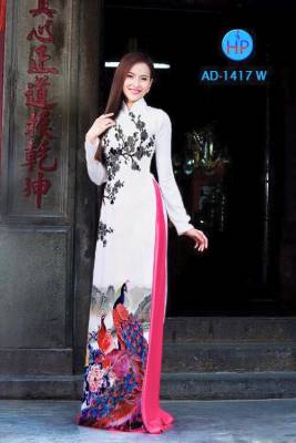 Vải áo dài chim Công-DT 1661