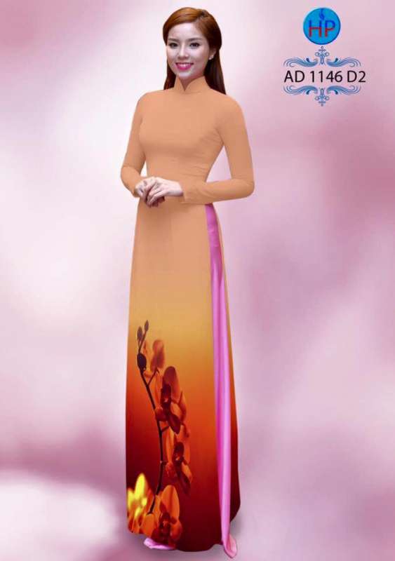 Vải áo dài hoa 3D