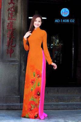 Vải áo dài hoa 3D-DT 1664