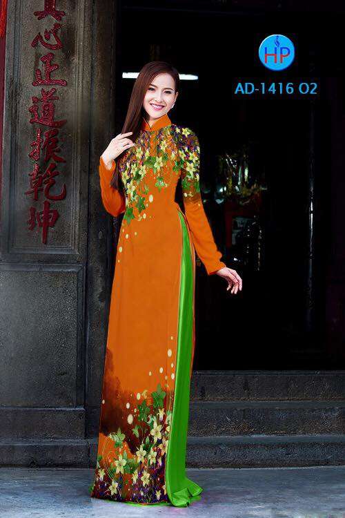 Vải áo dài hoa nhỏ trên dưới
