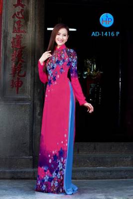 Vải áo dài hoa nhỏ trên dưới-DT 1683