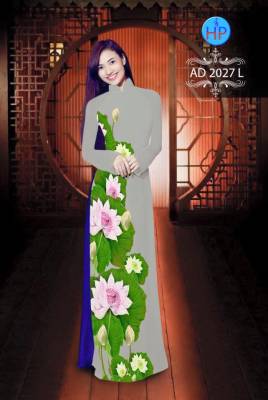 Vải áo dài hoa Sen-DT 1706